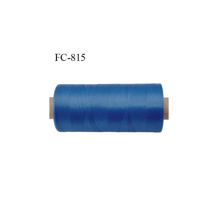 Bobine de 500 m fil mousse polyamide n° 120 couleur bleu longueur de 500 mètres bobiné en France