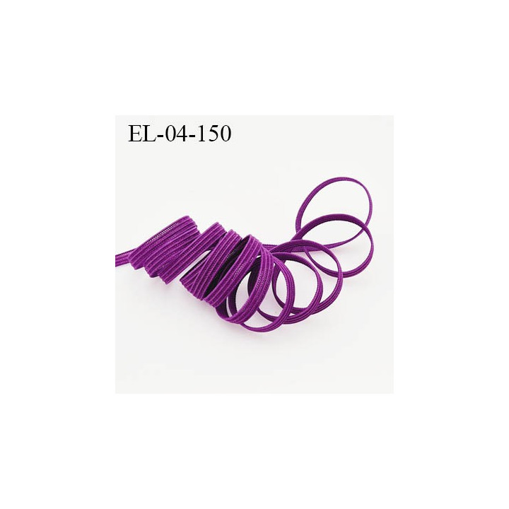 Elastique lingerie 4 mm couleur terracotta largeur 4 mm fabriqué en France allongement +180% prix au mètre