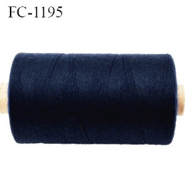 Bobine 500 m fil Polyester n° 80 bleu marine 500 mètres fil européen bobiné en Europe ou France certifié oeko tex
