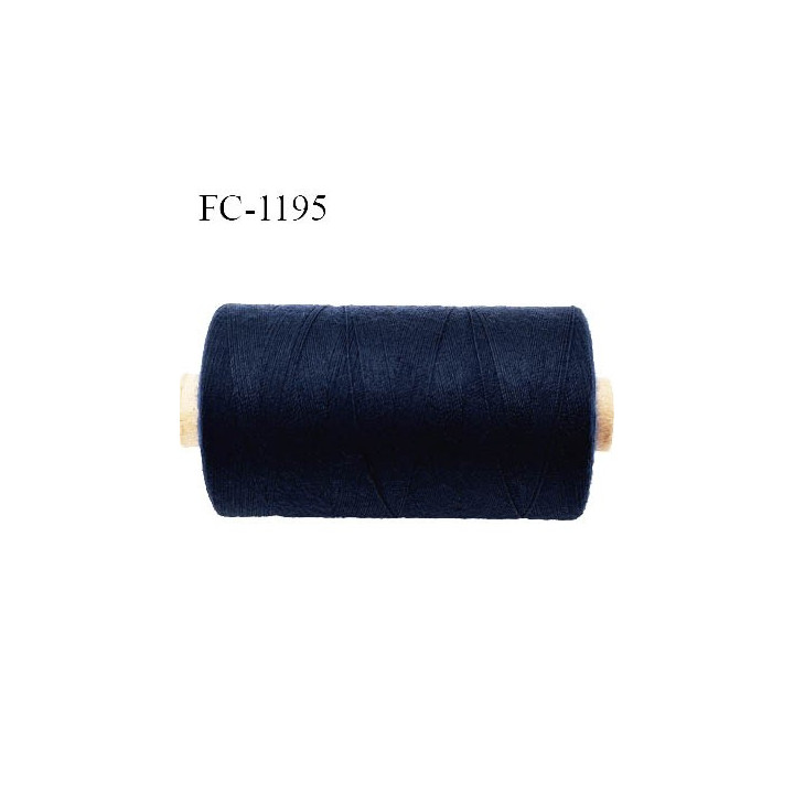 Bobine 500 m fil Polyester n° 80 bleu marine 500 mètres fil européen bobiné en Europe ou France certifié oeko tex
