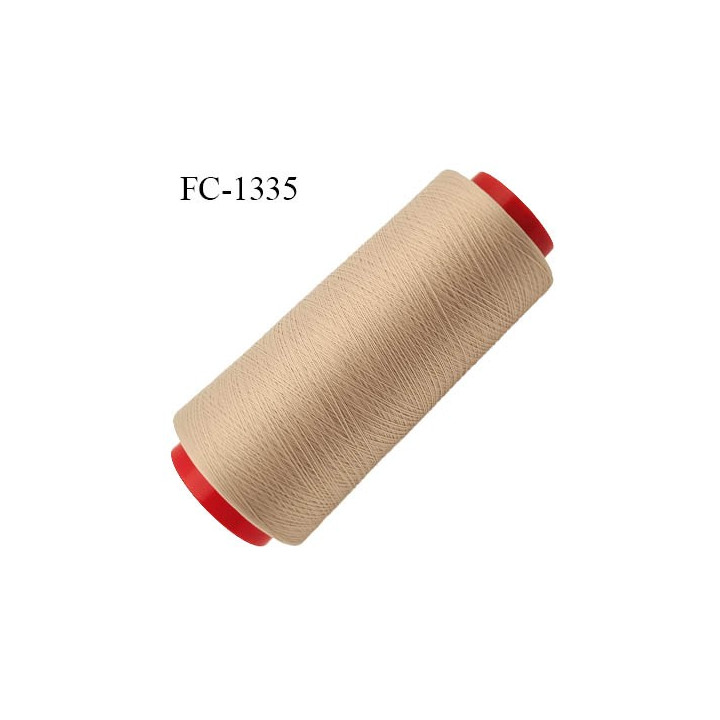 Cone de 2000 m fil mousse polyamide n° 120 couleur marron longueur de 2000 mètres bobiné en France