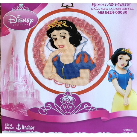 kit à broder ROYAL PARIS avec cadre/tambour Blanche Neige Disney