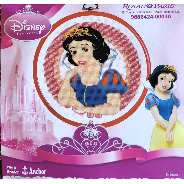 kit à broder ROYAL PARIS avec cadre/tambour Blanche Neige Disney