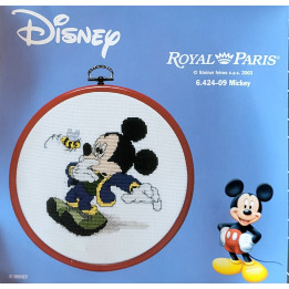 kit à broder ROYAL PARIS avec cadre/tambour Mickey Mouse Disney