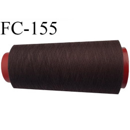Cône de fil mousse polyamide fil n°120 couleur marron foncé longueur du cone 2000 mètres bobiné en France