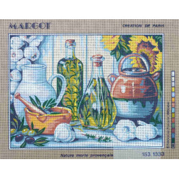 Canevas à broder 40 x 50 cm marque MARGOT création de Paris NATURE MORTE PROVENCALE