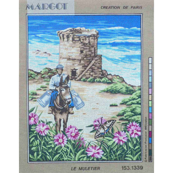 Canevas à broder 40 x 50 cm marque MARGOT création de Paris LE MULETIER