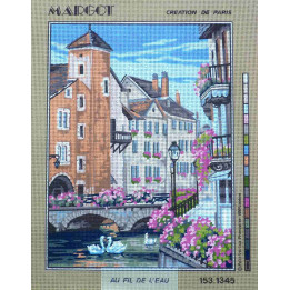 Canevas à broder 40 x 50 cm marque MARGOT création de Paris AU FIL DE L'EAU