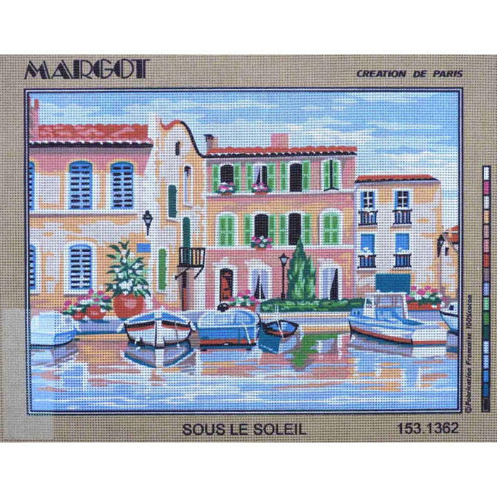Canevas à broder 40 x 50 cm marque MARGOT création de Paris SOUS LE SOLEIL