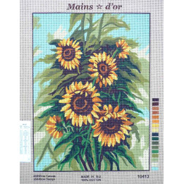 Canevas à broder 40 x 50 cm marque Main d'or LES TORNESOLS