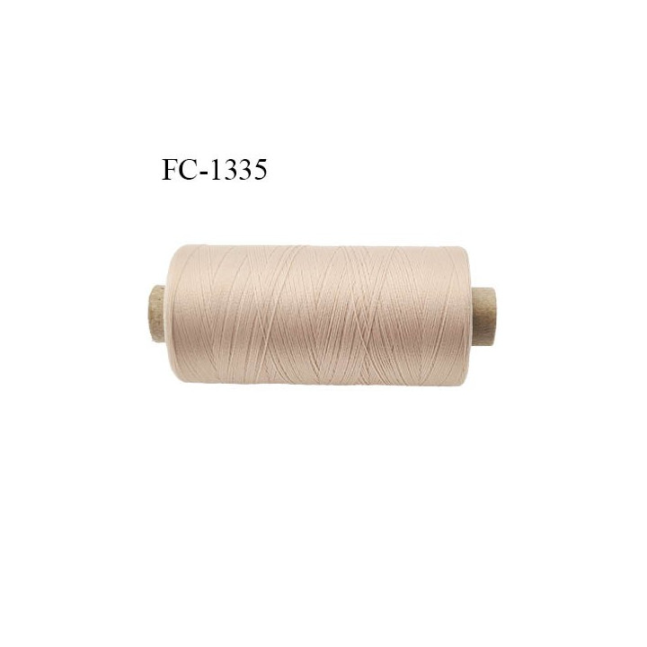 Bobine 500 m fil mousse polyamide n° 120 couleur chair clair longueur de 500 mètres bobiné en France