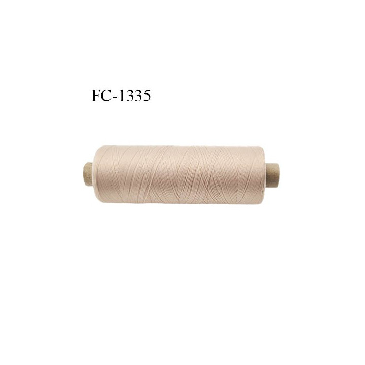 Bobine 500 m fil mousse polyamide n° 120 couleur chair clair longueur de 500 mètres bobiné en France