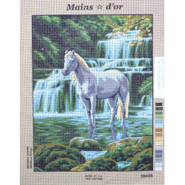 Canevas à broder 40 x 50 cm marque Main d'or LE CHEVAL thème animaux