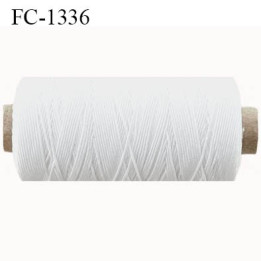 Bobine 100 m de fil élastique smock fronceur gomme couleur blanc  longueur 100 mètres diamètre 0.6 mm bobiné en France