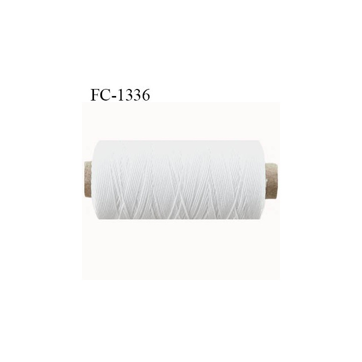 Bobine 100 m de fil élastique smock fronceur gomme couleur blanc  longueur 100 mètres diamètre 0.6 mm bobiné en France