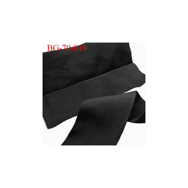 Bais sergé 50 mm galon ruban ganse couleur noir largeur 50 mm prix au mètre