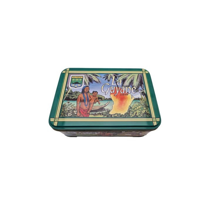 Le set de 3 boites gigogne en métal la grande 19x13x7 cm la moyenne 14X10X5.5 cm la petite 12X9X4 cm