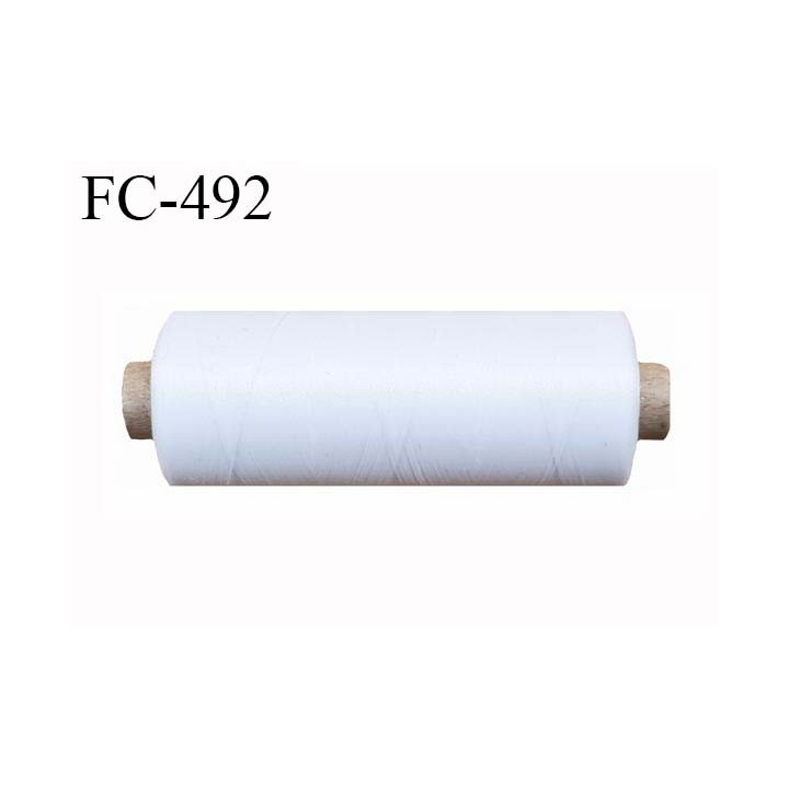 Bobine de fil mousse polyester texturé fil n° 160 couleur naturel longueur 500 mètres bobiné en France