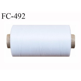 Bobine de fil mousse polyester texturé fil n° 160 couleur naturel longueur 1000 mètres bobiné en France