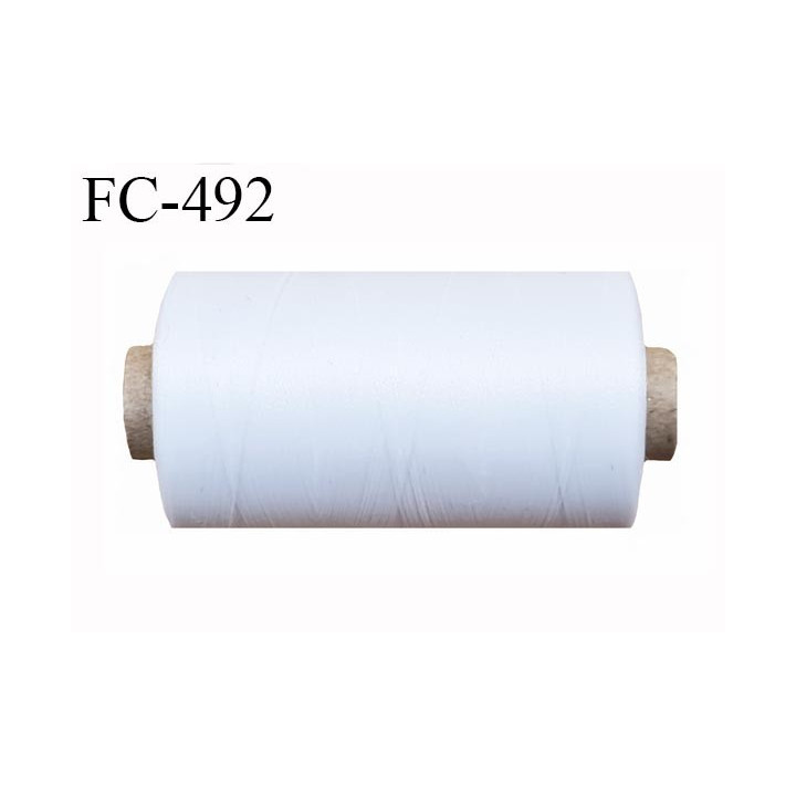 Bobine de fil mousse polyester texturé fil n° 160 couleur naturel longueur 1000 mètres bobiné en France