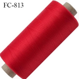 Bobine de 500 m fil mousse polyamide n° 120 couleur rouge longueur de 500 mètres bobiné en France
