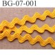 biais ruban galon plat largeur 7 mm épaisseur 1 mm couleur jaune orangé vendu au mètre