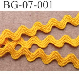 biais ruban galon plat  largeur 7 mm épaisseur 1 mm couleur jaune orangé vendu au mètre