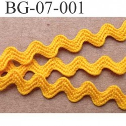 biais ruban croquet serpentine galon plat largeur 7 mm épaisseur 1 mm couleur jaune orangé vendu au mètre