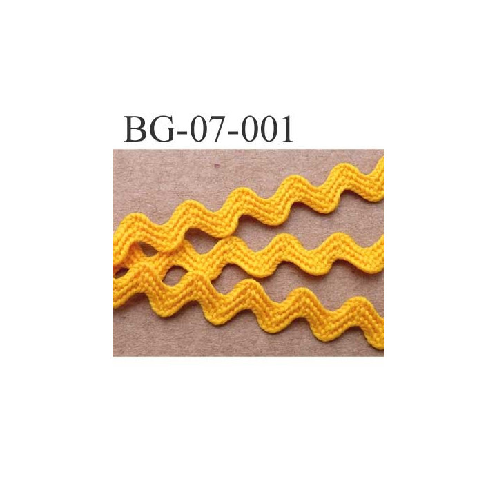 biais ruban galon plat  largeur 7 mm épaisseur 1 mm couleur jaune orangé vendu au mètre