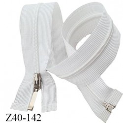 fermeture zip invisible double curseur longueur 45 cm couleur noir non séparable largeur 2.5 cm glissière nylon largeur 4.2 mm