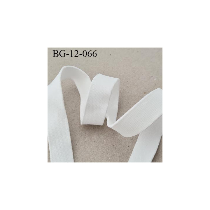 Biais galon sangle polyamide largeur 12 mm couleur naturel épaisseur 1 mm style sergé très solide prix au mètre