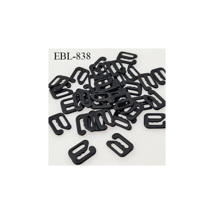 Crochet métal 6 mm  plastifié couleur blanc largeur intérieur de passage de bretelle 6 mm haut de gamme prix à la pièce