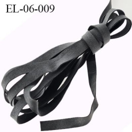 Le lot de 10 mètres Elastique caoutchouc laminette naturel largeur 6 mm x 0.5 mm   résistantes couleur gris noir