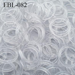 Anneau plastique transparent 10 mm pour lingerie diamètre intérieur 10 mm diamètre extérieur 13 mm