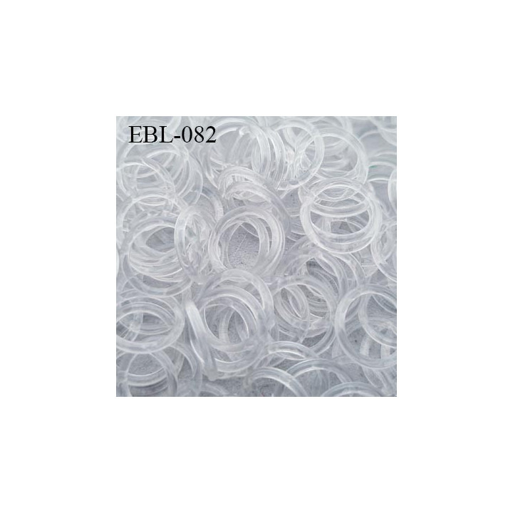 Anneau plastique transparent 10 mm pour lingerie diamètre intérieur 10 mm diamètre extérieur 13 mm