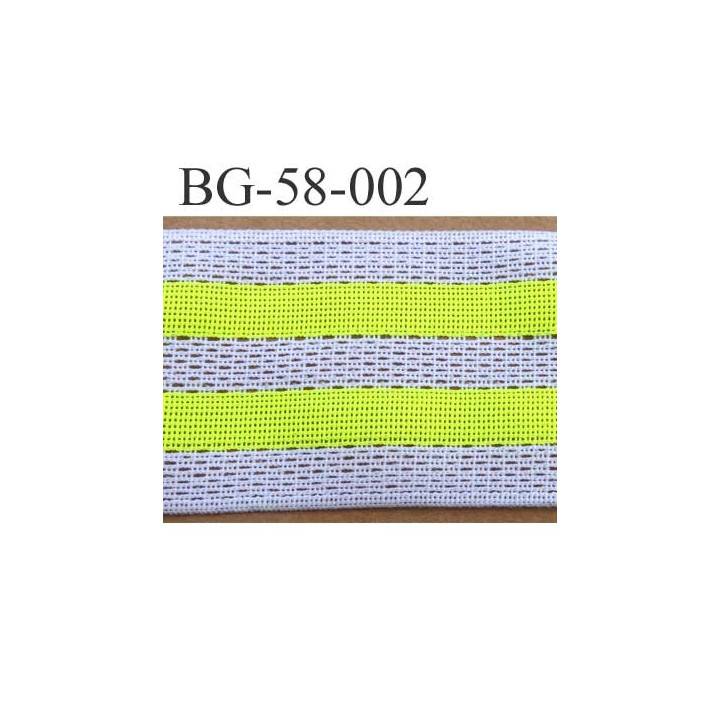 biais galon ruban couleur rouge blanc et jaune fluo largeur 58 mm synthétique vendu au mètre