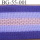 biais galon ruban couleur violet parme et rose largeur 55 mm synthétique vendu au mètre