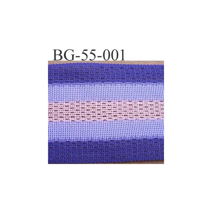 biais galon ruban couleur violet parme et rose largeur 55 mm synthétique vendu au mètre