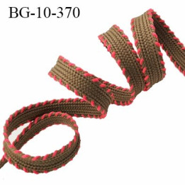 Galon sangle polyamide largeur10 mm couleur kaki corail épaisseur 1.5 mm  très très solide comme incassable prix au mètre