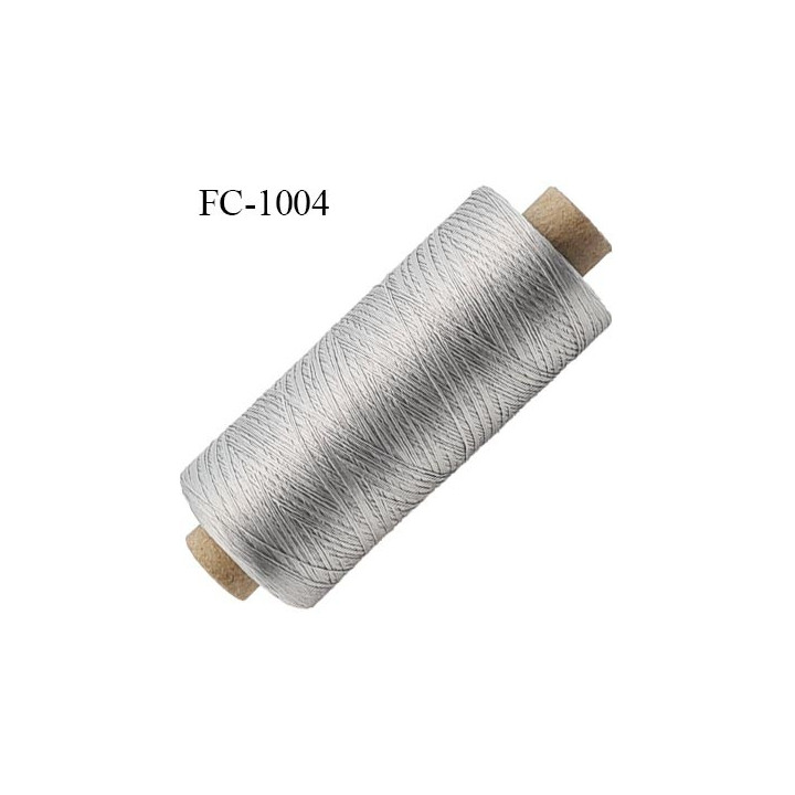 Bobine de 500 m de fil élastique couleur Argent spécial pour aiguille surjeteuse et canette machine fil n° 120
