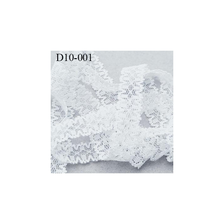 dentelle galon ruban largeur 12 mm couleur blanc vendu au mètre