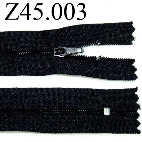 fermeture 45 cm couleur noir zip nylon