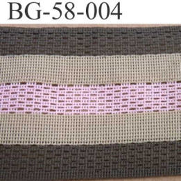 biais galon ruban couleur vert kaki beige et rose largeur 58 mm synthétique vendu au mètre