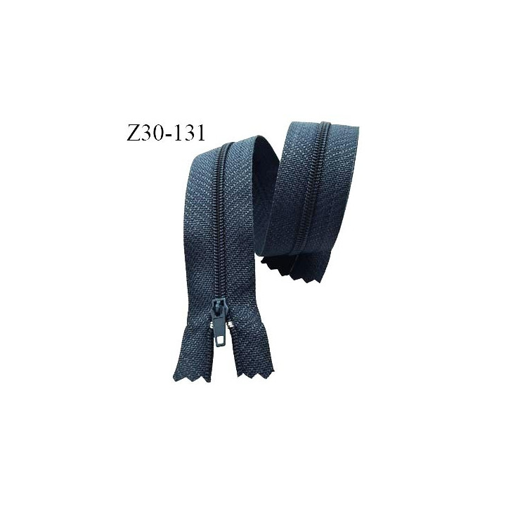 fermeture 30 cm couleur gris bleuté zip nylon