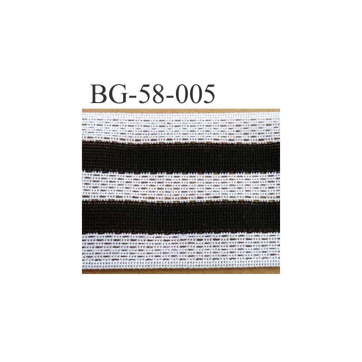biais galon ruban couleur noir et blanc largeur 58 mm synthétique vendu au mètre