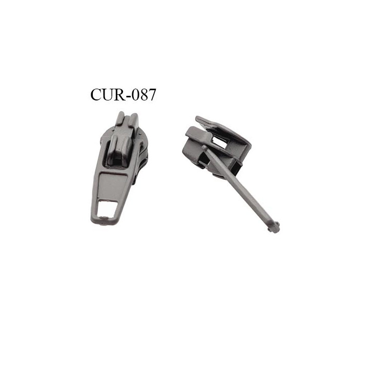 Curseur en métal laqué noir pour glissière de 4 mm prix à la pièce