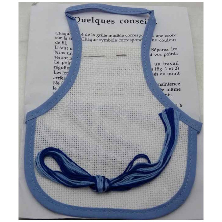 tablier à bouteille à broder kit complet