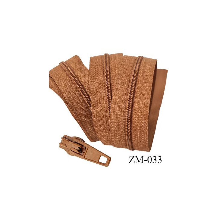 fermeture éclair de marque YKK au mètre couleur rouge un curseur au mètre largeur 27 mm largeur du zip 5 mm