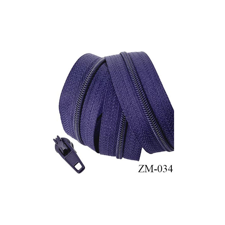 fermeture éclair de marque YKK au mètre couleur rouge un curseur au mètre largeur 27 mm largeur du zip 5 mm