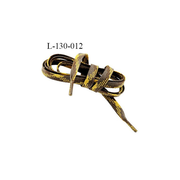 Lacet plat 130 cm couleur bleu largeur 10 mm longueur 130 cm embout gainé prix pour une paire